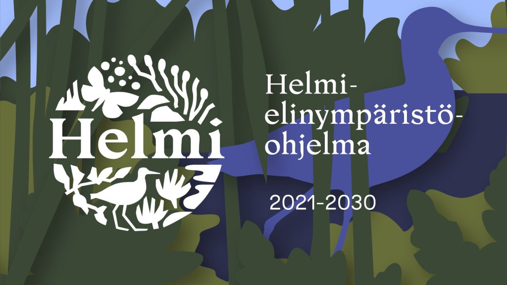 Teksti Helmi-elinympäristöohjelma 2021-2030. Helmi-logo kuvapohjalla.